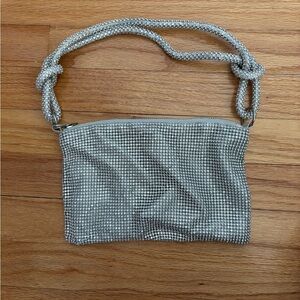 Silver Rhinestone Shoulder Bag